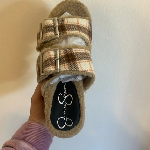 Jessica Simpson Cyriss Platform Wedge Sandal in Plaid With Buckle size 6 - Picture 6 of 9